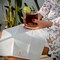 100-Pack Rose Gold Pineapple Foil Airlaid Paper Napkins, 12×17 in, Linen-Like & Absorbent